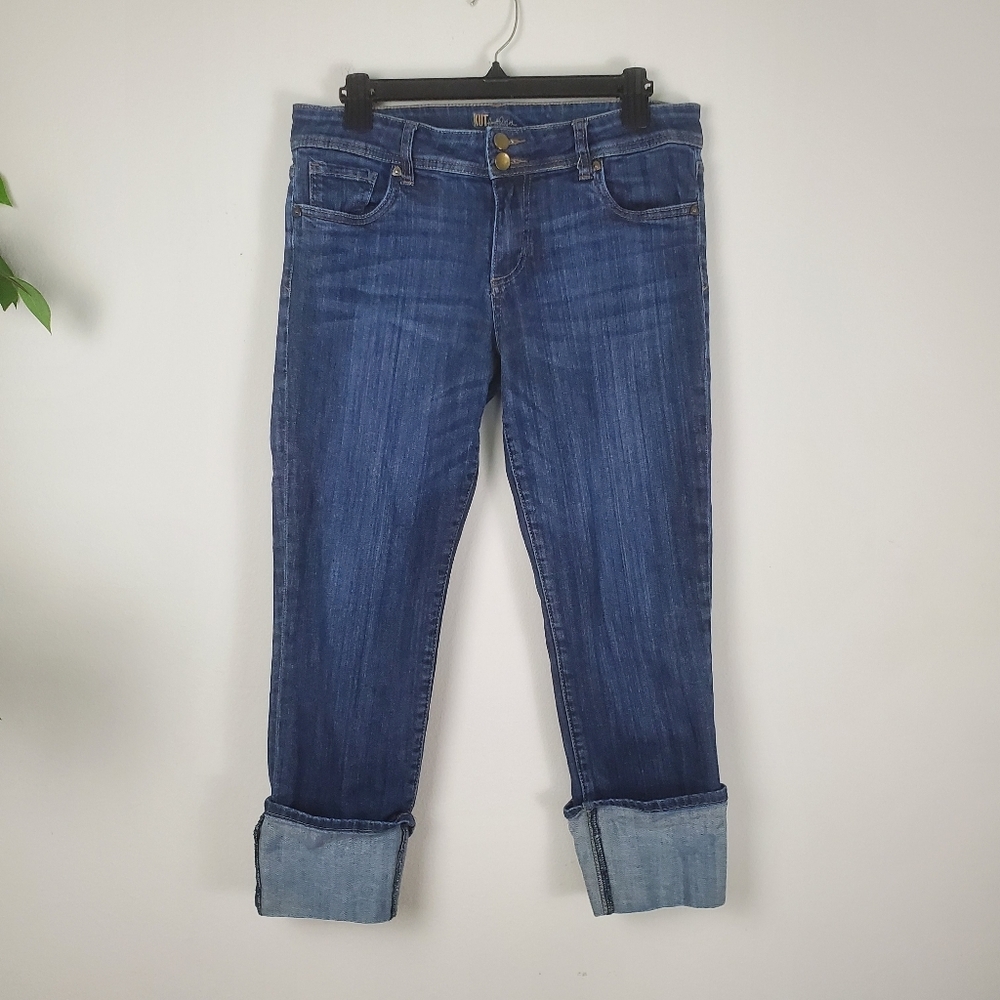Kut From The Kloth Straight Jeans Womens Size 10 Dark Wash